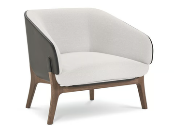 SAVILE ROW - Fabric and leather armchair with armrests by i 4 Mariani - view 2